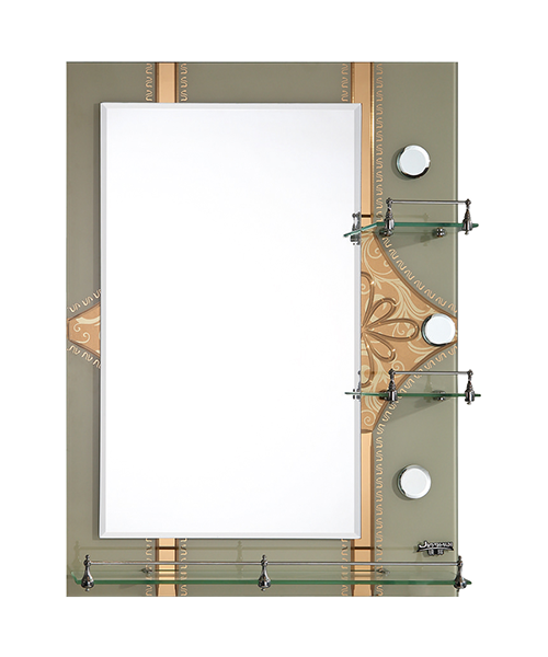 HD kopervrije zilveren spiegel of aluminium spiegel, glazen scheidingswand, stickerspiegel, 4MM, 5MM, Hot Sale Moderne stijl Badkamer Luxe doucheruimte Eenvoudige spiegel Traditionele spiegel met plank JH-2018-6